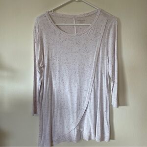 Motherhood Maternity Speckled Nursing Long Sleeve Shirt - size M